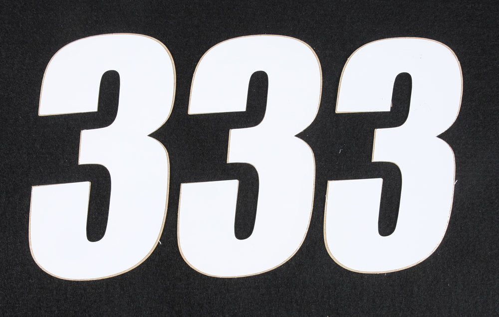Number 3 White 4" 3/Pk