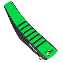 Load image into Gallery viewer, Seat Cover Black/Green Black Ribs Kaw