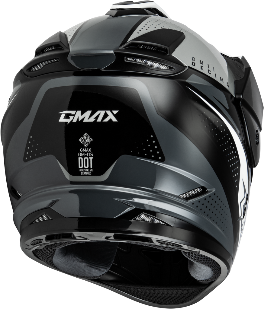 Gm 11 Decima Helmet Black/Grey/White Lg