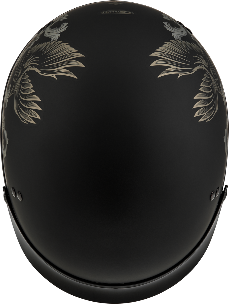Hh 65 Corvus Helmet W/ Peak Matte Black/Tan Lg