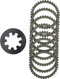 HARDDRIVE aramid clutch friction set with HD diaphragm spring, showing clutch components and spring assembly.