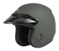 Of 2 Open Face Helmet Matte Green 2x