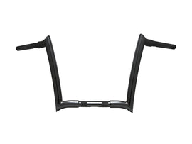 BAGGERNATION 14-inch OEM black motorcycle handlebars for 1986 and 1995 Harley-Davidson models with 13 and 23-flute design.