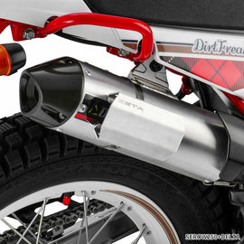 Silver ZETA Silencer Heat Guard for luggage, featuring a protective heat shield with a sleek silver finish.