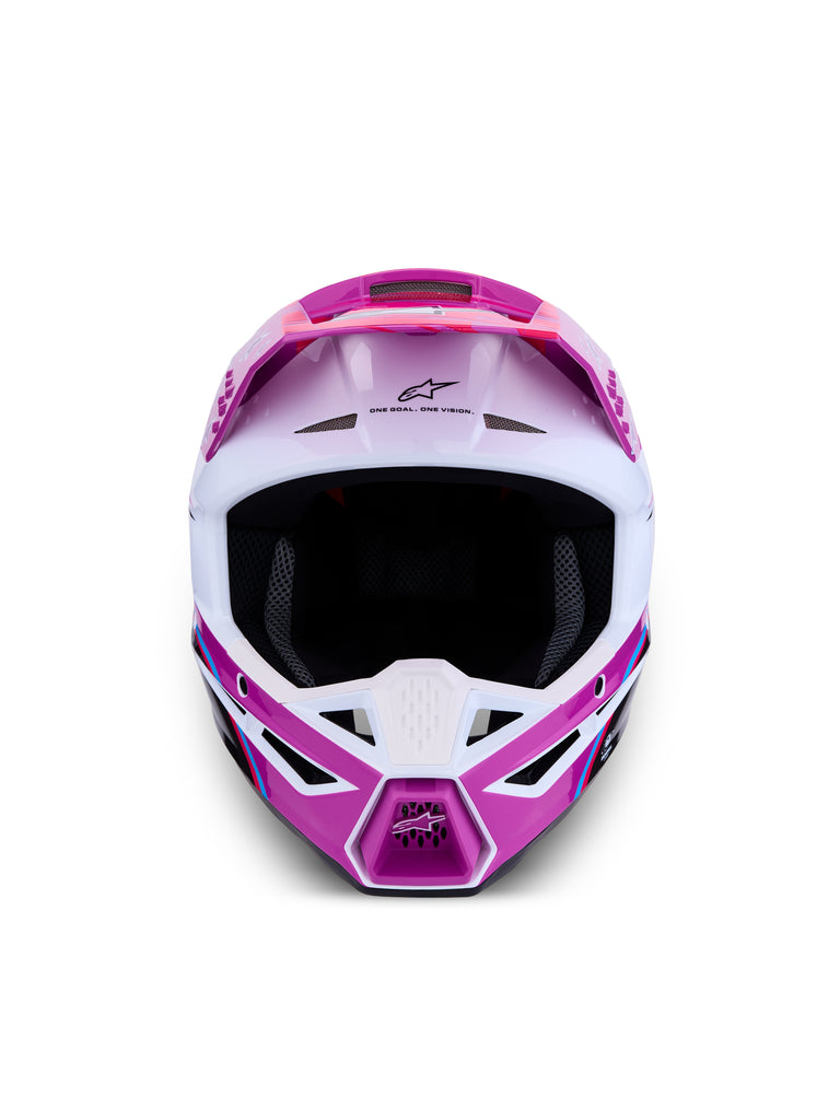 S M3 Falcon Helmet Ece06/Dot Prpl/Wht/Blk/Pink Fl Gl Xs