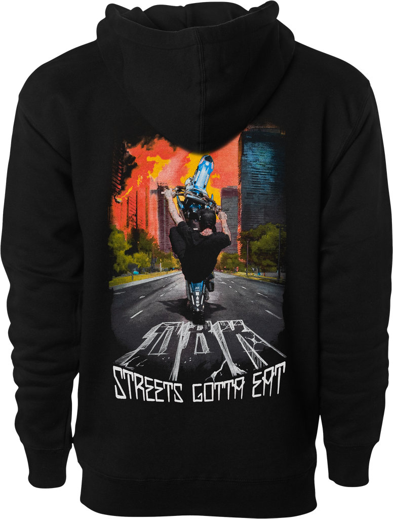 Streets Gotta Eat Hoodie Black Sm