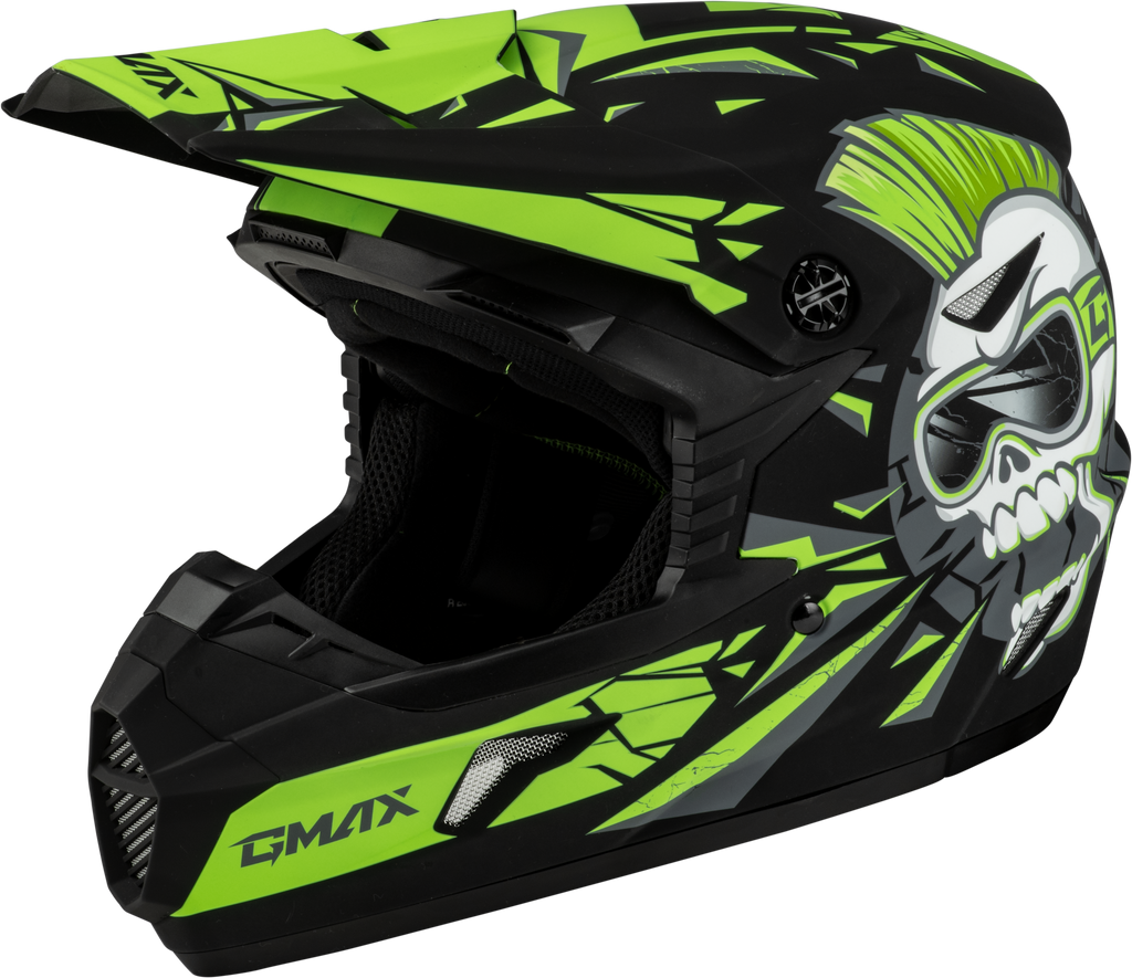 Youth Mx 46y Unstable Helmet Matte Black/Green Yl