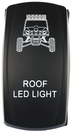 FLIP Rhino Roof LED lighting switch Pro Series backlit switch with illuminated controls for vehicle lighting.