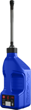Load image into Gallery viewer, Blue TUFF JUG 2.5-gallon utility container with autostop spout, designed for easy pouring and durable outdoor use.