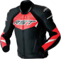 Tractech Evo D3o Jacket Blk/Flo Red Leather Lg