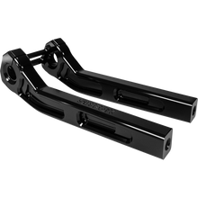 Load image into Gallery viewer, SLYFOX BILLET PULLBACK RISERS BLACK HARLEY DAVIDSON MODELS - The Speed Shop Canada
