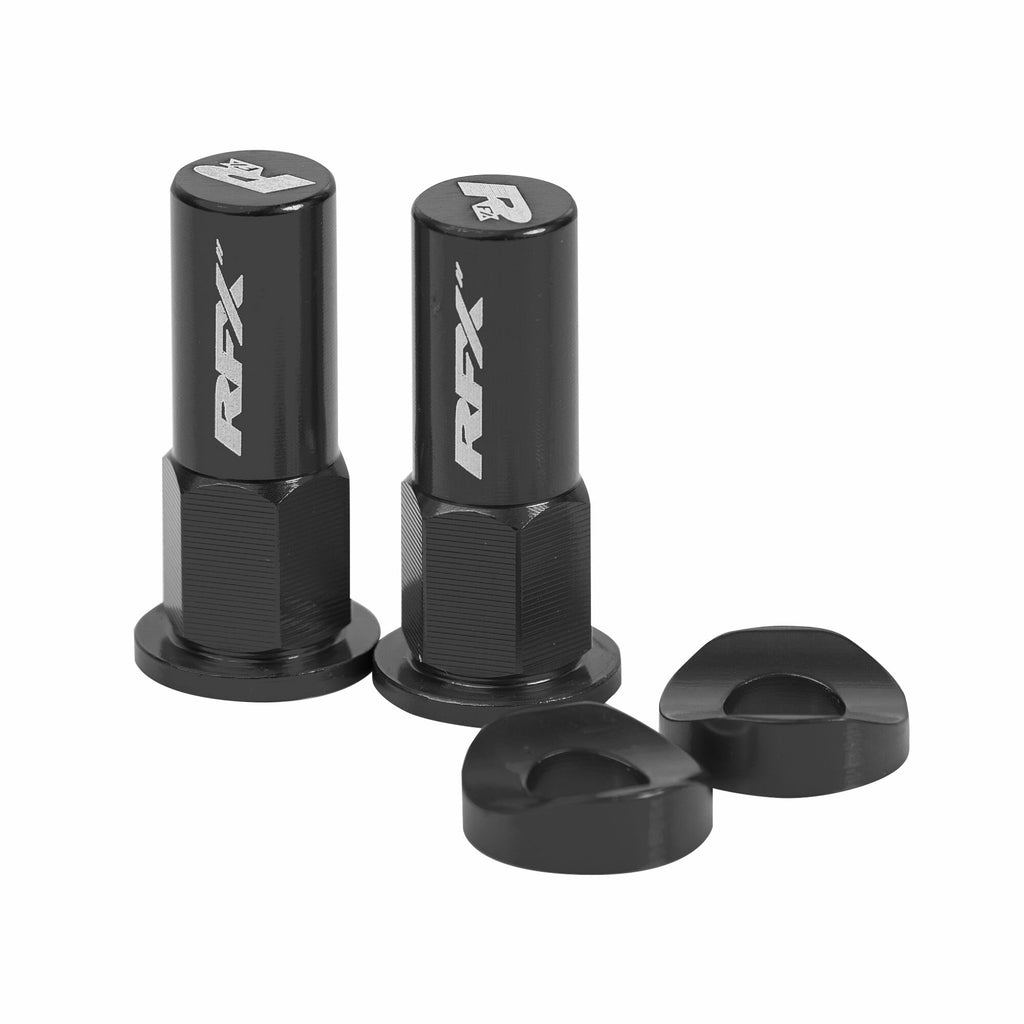 Rim Lock Nuts & Washers 2pcs Black