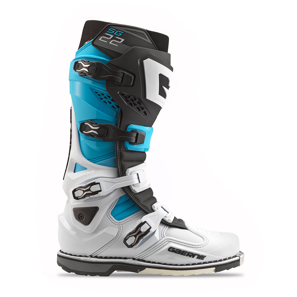Sg22 Boots Le White/Black/Light Blue 10