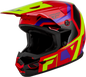 Youth Kinetic Scrap Helmet Red/Hi Vis/Purple/Black Ys