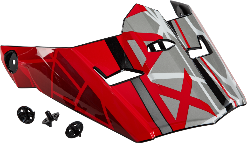 Visor W/Screws Mega Mx 46 Black/Red/White Md 2x