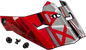 Visor W/Screws Mega Mx 46 Black/Red/White Md 2x
