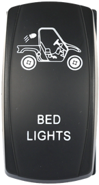 FLIP Bed Lighting Switch Pro Series backlit switch, white with illuminated toggle, designed for easy control of bedroom lighting.