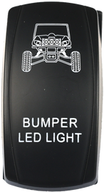 FLIP Bumper Lighting Switch Pro Series backlit switch with illuminated controls for vehicle lighting systems.