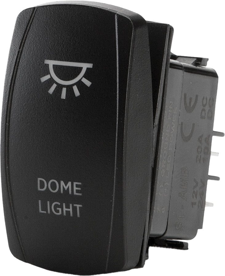 FLIP Dome Lighting Switch Pro Series backlit switch showing a sleek black switch with illuminated backlighting.