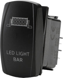 FLIP Pro Series backlit LED light bar switch with illuminated toggle for easy control and stylish design.
