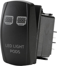 FLIP Pro Series backlit LED light pods lighting switch, modern switch with illuminated controls, black finish