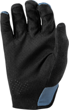 Load image into Gallery viewer, Fly Racing mesh gloves in slate color, medium size, showing breathable fabric and adjustable wrist strap for motocross riding.