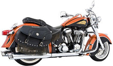 Load image into Gallery viewer, Freedom Duals 2.5-inch M-16 exhaust system with chrome finish, showcasing dual exhaust pipes and polished metal details.