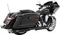 Freedom Racing duals exhaust with black finish and chrome tips for bagger motorcycles, model 82-00273.
