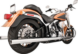 Freedom True Duals exhaust with 2.5-inch straight cut chrome finish on Softail motorcycle, model 82-00088.