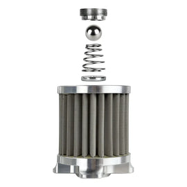 Fugurati All Balls Figuratì Design magnetic oil tank dip filter for Harley Davidson motorcycles, showing detailed black and silver design.