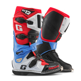 Gaerne SG12 motorcycle boots in size 10, black with protective design and sturdy construction for riding comfort and safety.