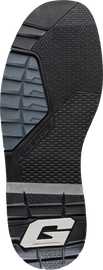 Gaerne SG22 motorcycle boot sole pair in black and grey, size 13, showing the tread and sole design.
