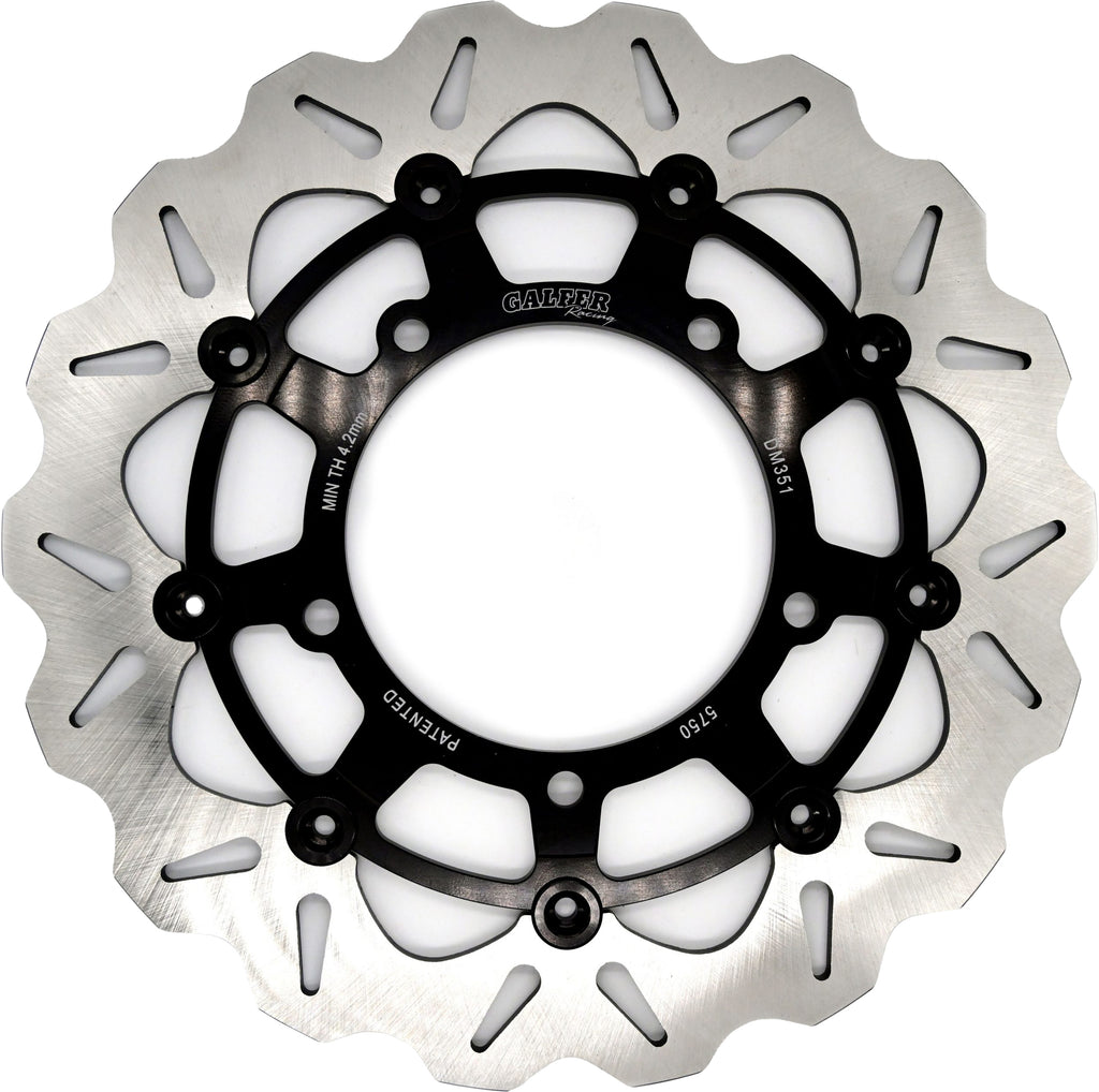 GALFER Wave Front Brake Rotor 17-5508 with vented design for enhanced cooling and braking performance on bicycles.