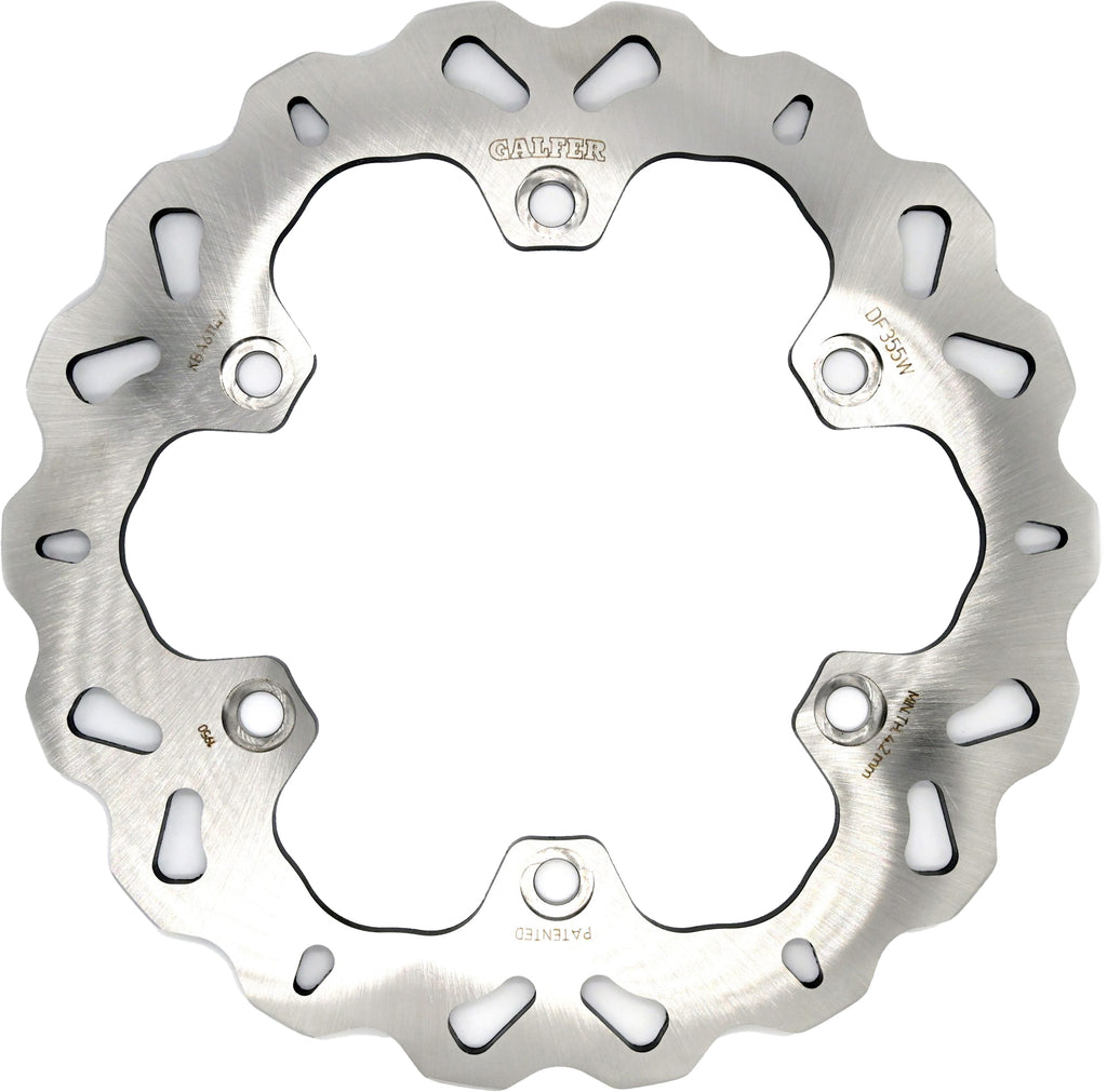 Rear GALFER Wave Rotor for brakes, model 17-5533, showcasing the distinctive wave design and metal finish.