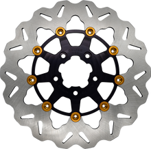 Load image into Gallery viewer, GALFER WAVE FRONT ROTORS 11.8" GOLD BUTTONS HARLEY MODELS 08-25 - The Speed Shop Canada