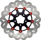 GBRAKES WAVE FRONT ROTORS RED BUTTONS HARLEY MODELS 00-26