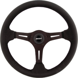 Grant Gripper Series 13.75-inch black steering wheel for Polaris RZR, featuring durable grip and sleek design.
