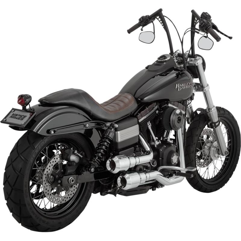 VANCE AND HINES 2:2 CHROME GRENADES EXHAUST 06-17 HARLEY DYNA MODELS - The Speed Shop Canada