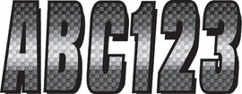Hardline Series 300 Registration Kit graphics and decals in chrome and black for vehicle registration purposes.