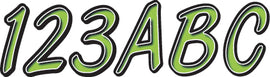 Hardline Series 400 registration kit graphics decals in kiwi green and black, featuring bold design elements and branding details.