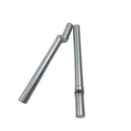 Silver HeliBars replacement handlebars for Suzuki motorcycles, offering ergonomic design and high-quality construction.