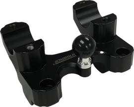 Black HeliBars offset riser with RAM mount for 2020-2025 Harley Pan America motorcycle handlebars.