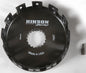 Hinson billet clutch basket for Suzuki and Kawasaki motorcycles, showing a polished metal clutch component designed for durability.