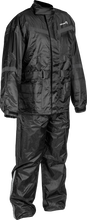 Load image into Gallery viewer, RAIN SUITS TWO PIECE DESIGN HWY 21 BLACK - The Speed Shop Canada