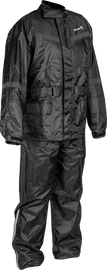 RAIN SUITS TWO PIECE DESIGN HWY 21 BLACK - The Speed Shop Canada