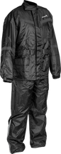 RAIN SUITS TWO PIECE DESIGN HWY 21 BLACK - The Speed Shop Canada