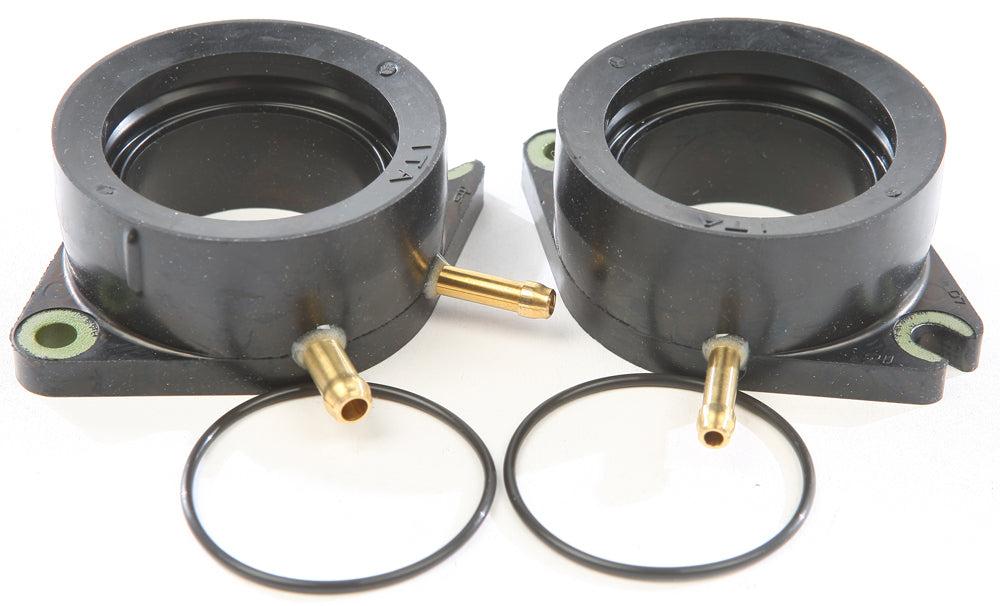 K&L carburetor boot and holder for intake and fuel system, compatible with motorcycle carburetors, in black rubber.
