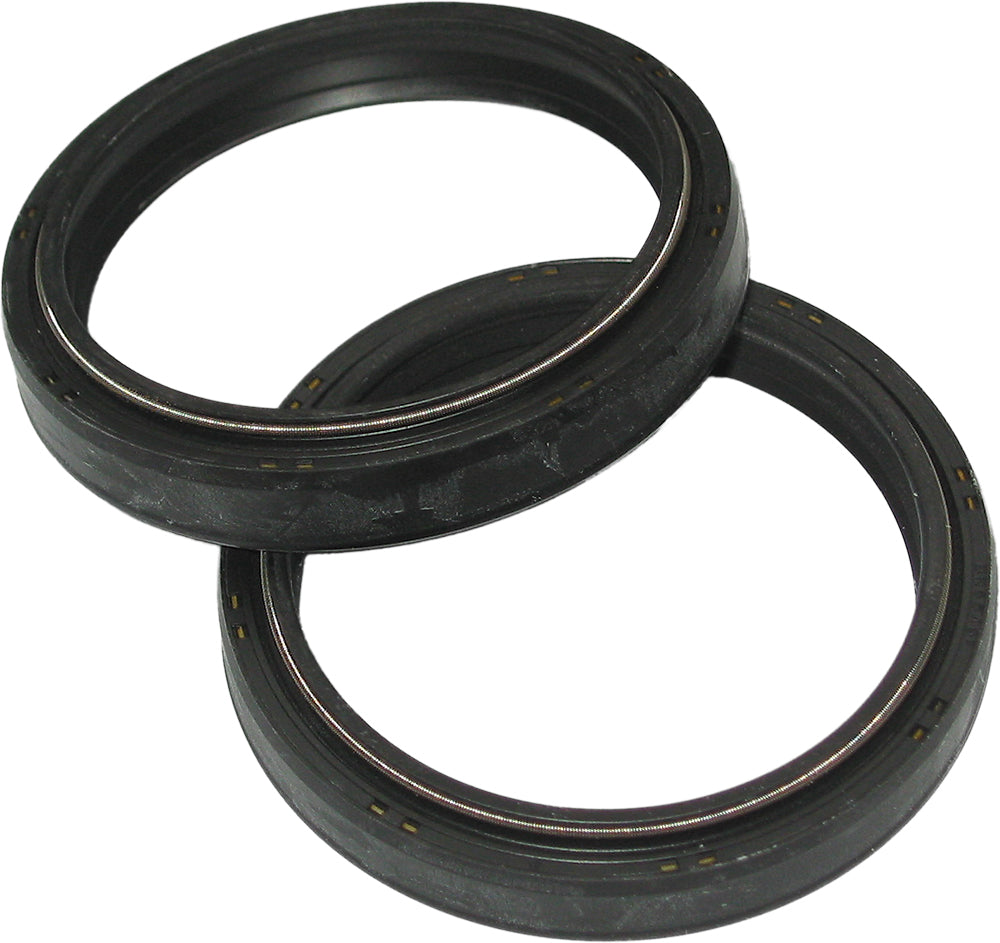 KYB suspension fork oil seal 138-0021, close-up view showing black rubber seal for motorcycle or bicycle suspension forks