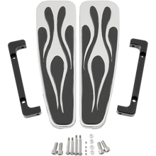 Load image into Gallery viewer, LA CHOPPERS FLAMED DRIVER FLOORBOARDS HARLEY DAVIDSON MODELS - The Speed Shop Canada