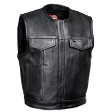 Load image into Gallery viewer, MILWAUKEE LEATHER MENS LOW KEY BLACK LEATHER VEST - The Speed Shop Canada